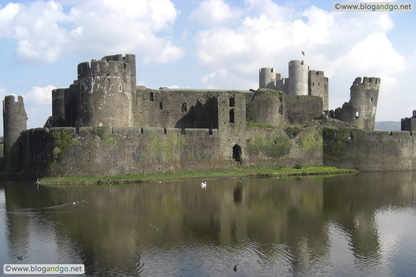 Caerphilly - Caerphilly Castle and postern gate
